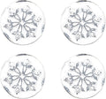 Park Designs Snowflake Napkin Ring Set of 4 | Rustic White Metal Napkin Holders with Embossed Winter Motif | Farmhouse & Christmas Table Decor