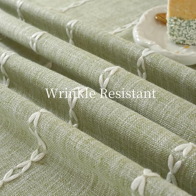 Zobesta Sage Green Table Cloth 60 x 120 Inch, Cotton Green Linen Tablecloth for Rectangle Tables, Heavy Weight Washable Farmhouse Soft Boho Tablecloth for Party, Holiday, Picnic, Dining, Outdoor,Fall