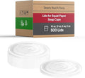 Smarty Had A Party 500 Count Clear Plastic Lids for Squat Paper Soup Cups – Fits 6 oz, 8 oz, 12 oz & 16 oz Disposable Containers – Leak-Resistant, BPA-Free,Tight-Seal Covers for Takeout & Catering