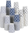 300 Pack Paper Cups 8 oz, Disposable Coffee Cups 8 OZ Colourful Hot/Cold Beverage Drinking Cups for Office Party Home Picnic