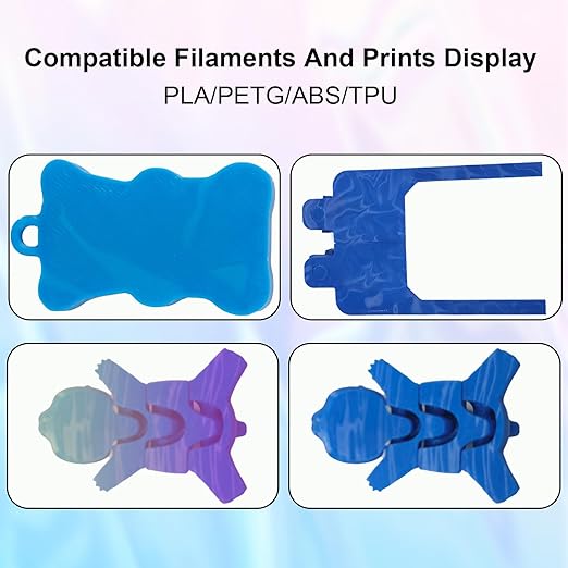 IdeaFormer PER Build Plate for Bambu Lab X1/X1C/X1E/P1P/P1S/P2S/A1, Wood Grain Textured+Water Ripples PER Spring Steel Plate Effect Sheet for Bambu 3D Printers 257x257mm
