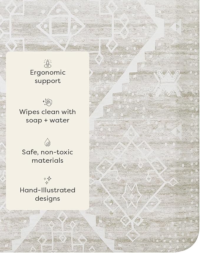 House of Noa Nama Standing Mat – Anti-Fatigue Cushioned Kitchen Mats for Floor | Ergonomic Bounce-Back Foam Kitchen Mats | Anti-Fatigue Mats for Kitchen & Standing | Ula Driftwood | 22"x54"