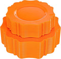 COLOSUS 100pcs orange Disposable Plastic Plate-Heavy duty plate for Party/Wedding/anniversary 50 dinner plates and 50 dessert/salad plates