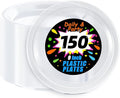 WELLIFE Clear Party Plates 9 Inch -150 Count for Party, Disposable Plastic Dinner Plates for Birthday Wedding Engagement Easter