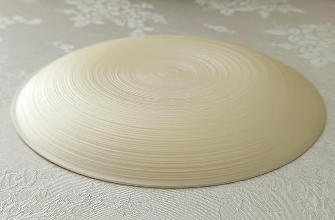 " OCCASIONS " 50 Plates Pack (25 Guests)-Wedding Party Disposable Plastic Plate Set -25 x 10'' Dinner + 25 x 7'' Salad & Dessert plates (Belize in Ivory & Gold)
