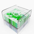 Clear Acrylic Gravity-Fed Napkin Holder with Weighted Arm, 6.5x6.5 Inch - Keeps Napkins in Place, Stable for Outdoor Dining Table & Patio
