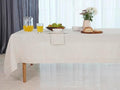 D'Moksha Homes Linen Tablecloth 60 x 102 Inch - 100% Pure Linen Light Natural Table Cloth for Rectangle Tables - Machine Washable Cloth Tablecloth for Valentines, Spring, Easter