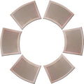 Wedge Placemats for Round Dinner Table Woven Vinyl Wipe Clean Non Slip Plastic Table Mats Set of 6（Champagne）
