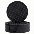 Ortarco 6 Pack Drink Coasters with Holder, Silicone Cup Mat for Hot or Cold Drinks, Non-Slip, Non-Stick