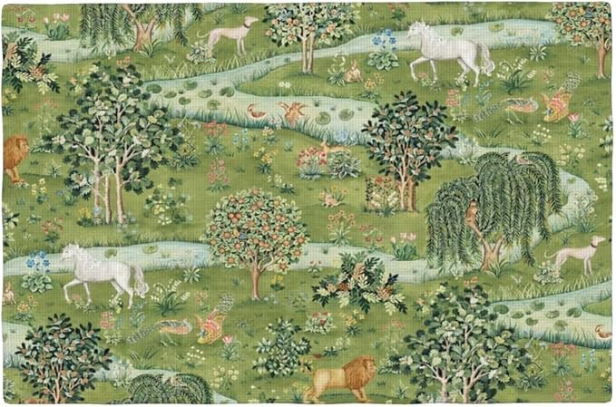 William Morris Floral Prints Placemats for Dining Table Placemat Set of 6 Table Settings Table Mats for Home Kitchen Holiday Decoration Strawberry Thief-2