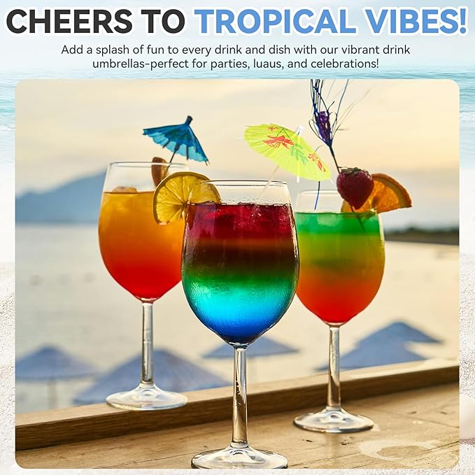 20PCS Cocktail Picks, Fancy Toothpicks for Appetizers, Decorative Skewers for Appetizers Drinks Party Fruit, 4.25 Inch Long Wooden Bamboo Umbrella Food Sticks Charcuterie Boards Accessories
