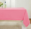 Solino Home Linen Tablecloth for Rectangle Tables 60 x 108 Inch - 100% Pure Linen Pink Carnation Table Cloth - Fete, Machine Washable Cloth Tablecloth for Valentines, Spring, Easter