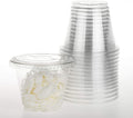 Golden Apple, 9oz-50sets Clear Plastic Cups with Clear Flat no Hole lids…