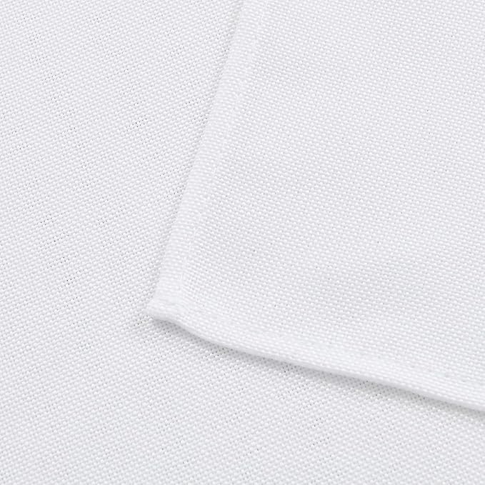 Hiasan 2 Pack Faux Linen Rectangle Tablecloth - Wrinkle and Stain Resistant Washable Table Cloth for Kitchen Dining Room Holiday Table Cover for Party Dinner, White, 52 x 70 Inch