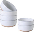 HASENSE 30 OZ Cereal Bowls, Porcelain Soup Bowls for Kitchen, 6 Inch Ceramic Cereal Bowls Set of 6 for Soup, Cereal, Oatmeal and Rice, Microwave and Dishwasher Safe, Bluish White
