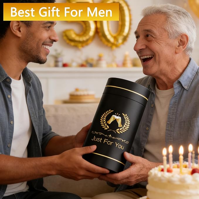 70th Birthday Beer Glasses Gifts, Personalized '1956' Vintage Glass Ware Set for Men, Black Gift Package with Drinking Glass, Coaster, and Card for 70 Years Old Man