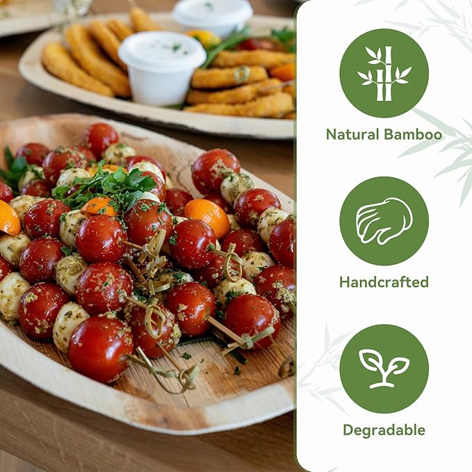 100PCS Cocktail Picks Bamboo Skewers for Appetizers, Fancy Toothpicks for Appetizers, 4.7 Inch Long Decorative Knot Bamboo Cocktail Sticks for Party Drinks Food Fruit Charcuterie Boards Accessories