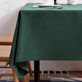 BALCONY & FALCON Table Cloth – Waterproof, Wrinkle Resistant & Washable Rectangle Tablecloth and Table Cover for Dining Room, Kitchen, Outdoor, Party & Birthday Use (Hunter Green, 47" x 63")