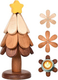Wooden Tree Trivet Set - Tree Coasters & Trivets for Hot Dishes - Cork Hot Pots and Pans - Coasters & Trivets for Hot Dishes (Star)