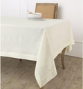 Solino Home Linen Ivory Tablecloth 60 x 108 Inch - 100% Pure Linen Rectangular Tablecloth - Machine Washable Table Cloth for Spring, Easter - Fete