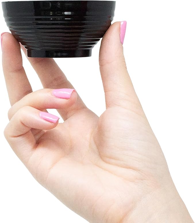 50 Pack 3 oz. Asian-Style Black Mini Plastic Bowl With Spoons | Appetizer Bowls and Disposable Dessert Bowls | Professional-Grade Recyclable | Mini Dessert Cup for Appetizers | CMJJ