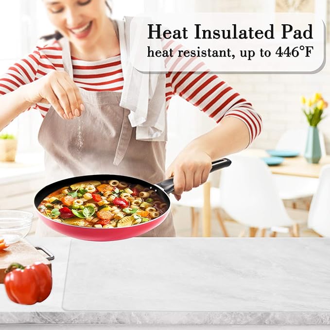 Gartful Silicone Mats for Countertop - Thicker, 28" by 20" Extra Large Multipurpose Mat, Counter Table Protector, Desk Saver Pad, Placemat Nonstick Nonskid Heat-Resistant Pad, Translucent