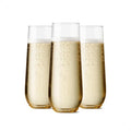 TOSSWARE POP 9oz Flute SET OF 24 Premium Quality, Recyclable, Unbreakable & Crystal Clear Plastic Champagne Glasses
