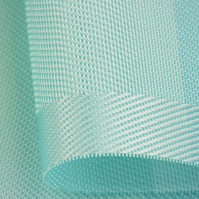 PIGCHCY Placemats Non-Slip Plastic Placemats,Easy to Clean Woven Vinyl Placemats for Dining Table 18x12 Inches Washable Table Mats Set of 6 (Turquoise)
