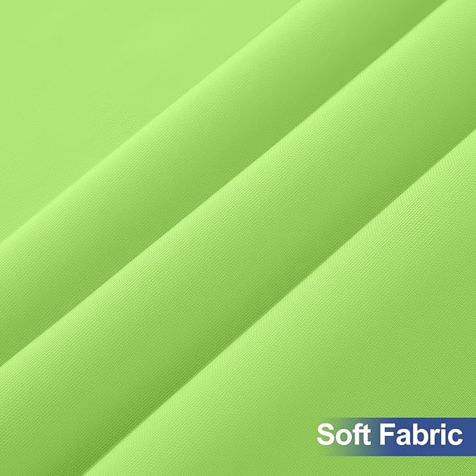 homing 2 Pack Rectangle Table Cloth, Elastic Fitted Fabric Tablecloth Fits for 6 Foot Folding Tables, Washable Table Cover for Picnic, Camping, Indoor & Outdoor (Lime Green, 30" x 72")