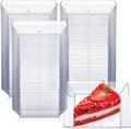 Nuogo 250 Pcs Square Clear Dessert Plates 3.6 Inch Appetizer Plates Disposable Square Party Trays Hard Mini Salad Tasting Sample Dish for Weddings, Parties, Banquet Dinner, Family Gatherings (Clear)