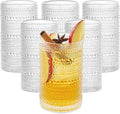 13 Oz Hobnail Drinking Glasses Set of 6 - Clear Multipurpose Glassware Sets, Decorative & Stylish Glasses Drinking Set for Bar, Kitchen, Cocktail Glassware, Garden - Home, Dining, & Kitchen