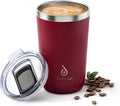 Ideus 20 oz Tumbler, Travel Coffee Mug with Splash Proof Sliding Lid, Double Wall Stainless Steel Vacuum Insulated Coffee Mug for Home and Office, Keep Beverages Hot or Cold, Blood Red