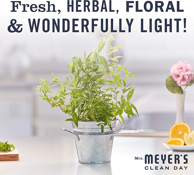 Mrs. MEYER'S Clean Day Liquid Dish Soap, Cruelty Free and Non-Toxic, Lemon Verbena Scent, 16 oz- Pack of 6