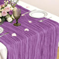 Purple Table Runner, 10 Ft 120 in Cheesecloth Table Runner, Rustic Table Runners for Wedding, Party, Bridal Shower, Spring Table Runners for Halloween Mardi Gras