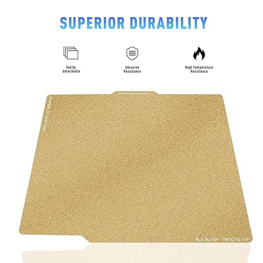 257 * 257mm 2 pcs A1 PEI Build Plate Double Sided Smooth Textured Heated Bed,Flexible Removable Spring Bed Plate for Bambu Lab A1/X1/X1C/X1E/P1P/P1S 3D Printer