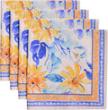 Maison d' Hermine Cloth Napkins Set of 4 100% Cotton Everyday Reusable Square Napkins Cloth Washable Dinner Party Wedding Restaurant Valentines Day Decorations Spring/Summer (Girassol, 20" x 20")
