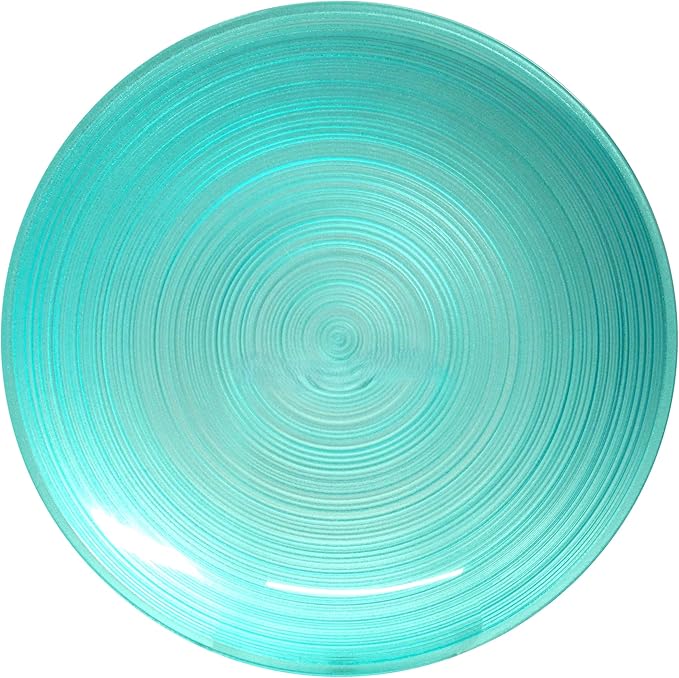 " OCCASIONS " 120 Plates Pack,(60 Guests) Premium Wedding Party Disposable Plastic Plates Set -60 x 10'' Dinner + 60 x 7'' Salad/Dessert (Belize, Aqua)