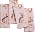 Maison d' Hermine Cloth Napkins Set of 4 100% Cotton Everyday Reusable Square Napkins Cloth Washable Dinner Party Wedding Restaurant Valentines Day Decorations Spring/Summer (Easter, 18" x 18")