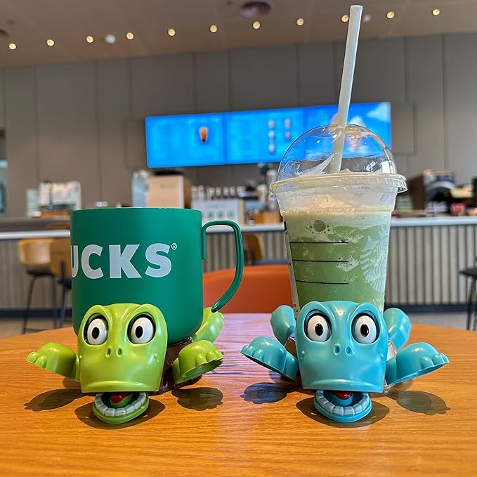 XYG® 2 PCs Turtle Coaster, 3D Printed Funny Tea Coasters with Funny Expression, Turtle Cup Holder, Insulated Drink Mat Wine Coffee Glasses Home Decor & Kitchen Accessories, Gag Gift for Tortoise Lover