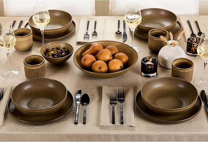 Solino Home Natural Linen Tablecloth 52 x 52 Inch - 100% Pure Linen Square Table Throw - Fete, Machine Washable Table Cloth for Spring, Easter
