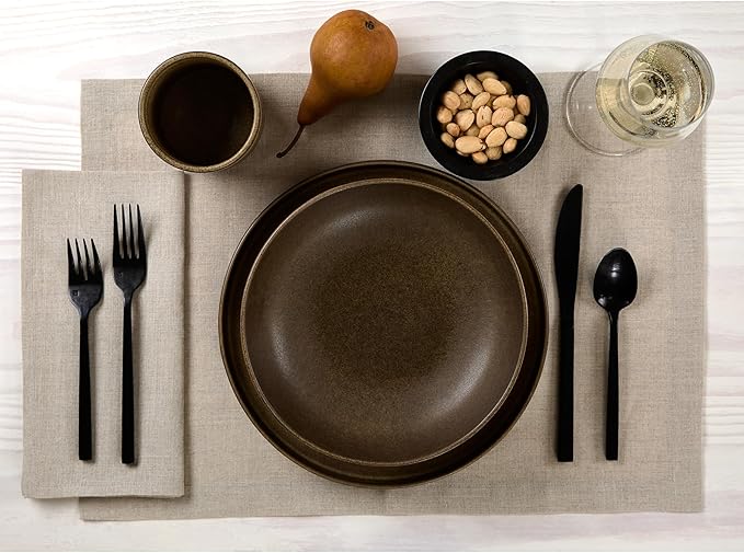 Solino Home Natural Linen Napkins Set of 4 - 100% Pure Linen Cloth Washable Dinner Napkins 20 x 20 Inch for Spring, Easter - Fete