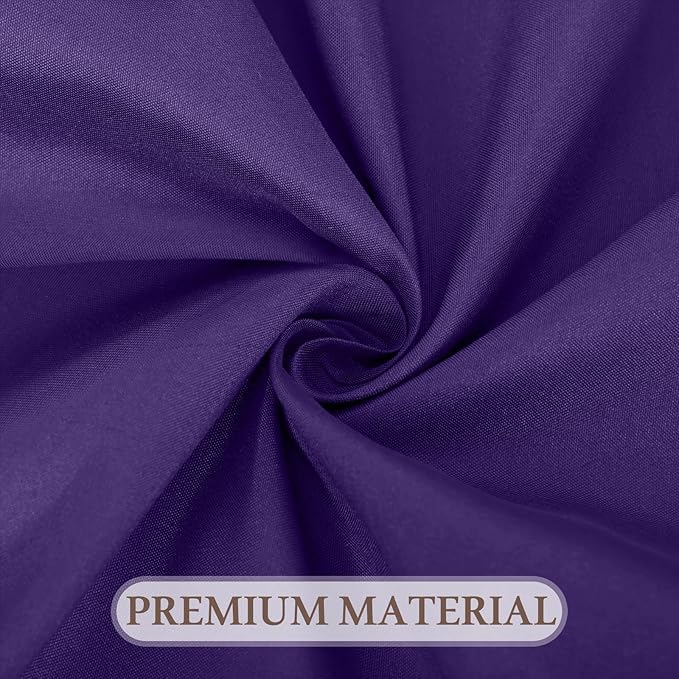 8 Pack Round Tablecloth 90 Inch Purple Tablecloth for Round Tables, Washable Polyester Table Cloth Stain and Wrinkle Resistant Decorative Table Cover for Wedding Party Dining Banquet