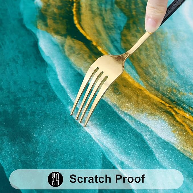 Smiry Rectangle Table Cloth Cover, Waterproof Elastic Fitted Picnic Tablecloth for 4 Foot Tables, Wipeable Flannel Backed Vinyl Tablecloths for Camping, Dining, Outdoor (Teal & Gold, 30" x 48")