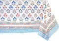 ATOSII Flora Bloom 100% Cotton Rectangle Boho Fall Tablecloth, Handblock Floral Table Cloth Linen for Kitchen Dining I Parties Wedding Outdoors Christmas Thanksgiving I 72 X 140 Inches I 12 Seater