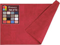 Homaxy Faux Leather Heat Resistant Placemats for Dining Table Set of 12, Waterproof Wipeable Washable PU Table Mats, Easy to Clean Anti-Slip Place Mats, 11.8" x 17", Red