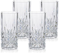 BELLAFORTE Shatterproof Tritan Plastic Tall Tumbler, Set of 4, 18oz - Myrtle Beach Drinking Glasses - Unbreakable Drinking Glasses for Parties - BPA Free - Clear