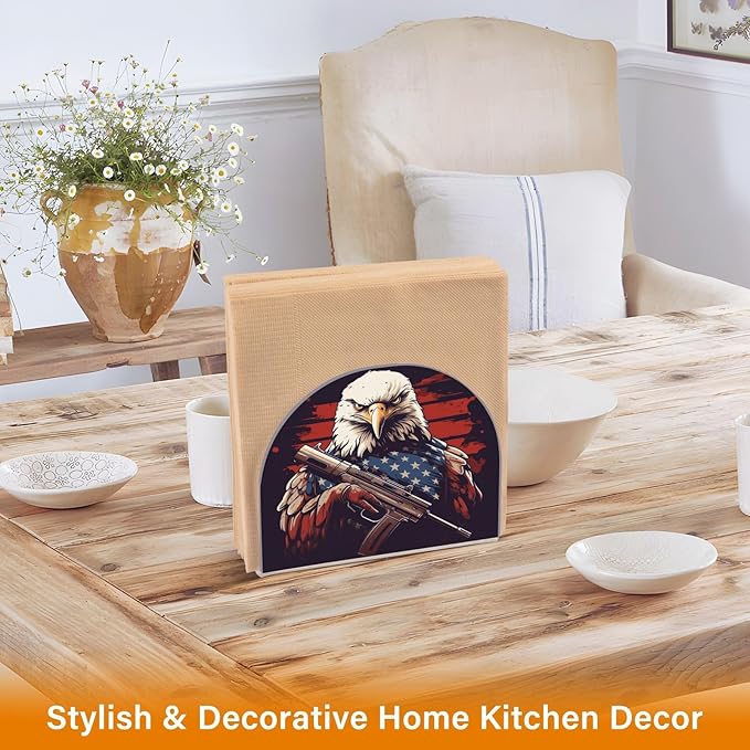Napkin Holder National Flag Crystal Clear Acrylic Napkin Holders Paper Napkin Holder Dining Table Dispenser for Kitchen Restaurant Home Decor Bar Accessories