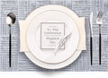 Placemats Set of 8 Plastic Vinyl Place Mats for Dinner Table, No-Slip Wipeable Table Mats Daily Use Patio Kitchen Decoration (18"x12", Grey)