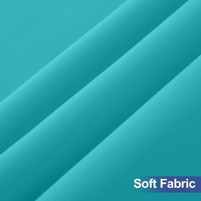 homing 2 Pack Rectangle Table Cloth, Elastic Fitted Fabric Tablecloth Fits for 6 Foot Folding Tables, Washable Table Cover for Picnic, Camping, Indoor & Outdoor (Turquoise, 30" x 72")