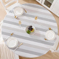 Walrus Round Vinyl Fitted Tablecloth with Flannel Backing Elastic Edge Design Table Cover Waterproof Oil-Proof PVC Table Cloth Stain-Resistant Best for 32"-36" Round